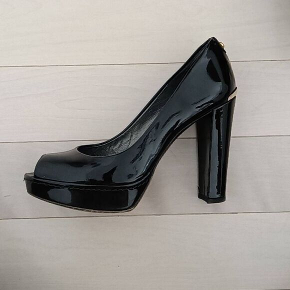 Stuart Weitzman Women's Platform Peep Toe Block Heels Black Size 6.5 M - Picture 3 of 7